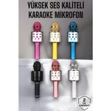 SOFRİVA Kablosuz Bluetooth Karaoke Mikrofon USB ve AUX Girişli Yüksek Ses Kalitesi - RFIOVS4008-9777