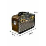 SOFRİVA Nostaljik Radyo Bluetooth Bağlantılı Müzik Kutusu Ahşap - RFIOVS6567-5179
