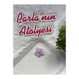 SOFT 0-3 az saçlı ve saçsız bebek tokası mor tül çiçek