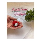 SOFT 0-3 yaş az saçlı ve saçsız bebek tokası handmade örgü Kırmızı Şapka