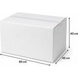 Soft 60X40X40 Beyaz Karton Çeyiz Kolisi Çift Oluk 10'lu Taşıma & Kargo Kutusu - 10 Adet