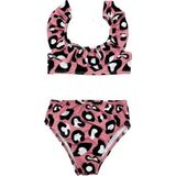 Soft and Baby Kız Çocuk Mayo Bikini Yüksek Bel Fırfırlı - 3 - 4 Yaş - Pembe