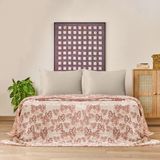 Soft Belloria Çift Kişilik Yatak Örtüsü - Kiremit - 220X255 cm - Çok Renkli - 100 x 120 cm