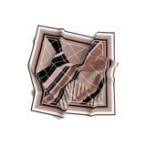 Soft Bordürlü Ekose Desenli Pudra Renkli 90X90 Eşarp (İpek İçermez) Kenar Dikiş Şekli El Dikişli