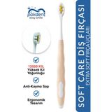 Soft Care Extra Yumuşak Diş Fırçası | Yüksek Kıl Yoğunluğu ( 12000 Kıl ) | Anti-Kayma Sap - Yavruağzı