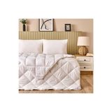 Soft Çift Kişilik Microfiber Yorgan - Beyaz - 195X215 Cm