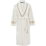Soft Cotton Mondrian Şalyaka Bornoz Ekru