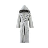 Soft Cotton Strıpe Man Pamuklu Gri Erkek Bornoz