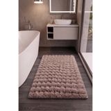 SOFT DECOR 1'Li Bubble Peluş Banyo paspası Halısı Su emici 60x120 cm Yıkanabilir Kaymaz taban