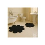 SOFT DECOR modern dekoratif kaymaz taban Papatya Şekilli banyo paspası klozet takımı 80x80-60x60 cm