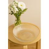 SOFT GOLD YALDIZLI 24 CM YUVARLAK SUNUMLUK SALATA/MEYVE KASESİ