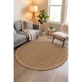 SOFT HOME JÜT YUVARLAK KESİM BORDÜRLÜ KİLİM BOHEM KİLİM