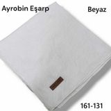 Soft İpek Ayrobin Pamuk Eşarp (beyaz) 161-131