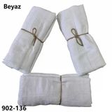 Soft İpek Bambu Pamuk Şal (Beyaz) 902-136