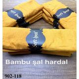 Soft İpek Bambu Pamuk Şal (Hardal) 902-118