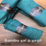 Soft İpek Bambu Pamuk Şal (P. Yeşil) 902-123