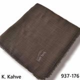Soft İpek Düz Renk Flamlı Pamuk Eşarp (Koyu Kahve) 937-176
