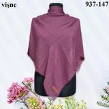 Soft İpek Düz Renk Flamlı Pamuk Eşarp (Vişne) 937-147