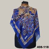 Soft İpek Etnik Desenli Flamlı Kotton Eşarp 408-118