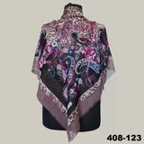 Soft İpek Etnik Desenli Flamlı Kotton Eşarp 408-123
