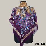 Soft İpek Etnik Desenli Flamlı Kotton Eşarp 408-126