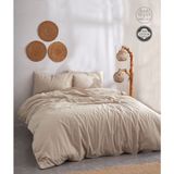 Soft Kahverengi %100 Pamuklu Çift Kişilik Nevresim Takımı