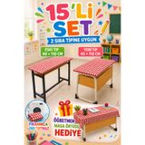 Soft Kare 15’li Öğretmen Masası Örtüsü Hediyeli, Leke Tutmaz Dertsiz Sıra Örtüsü Seti – Farklı Renk ve Ölçü Seçenekleriyle