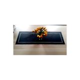 SOFT kare desenli siyah runner