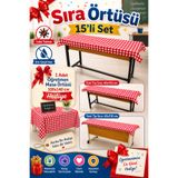 Soft Kare Duck Kumaş Sıra Örtüsü 15’li Set – Ölçü ve Renk Seçenekli, Leke Tutmaz, Sıvı Geçirmez + Öğretmen Masası Örtüsü Hediye