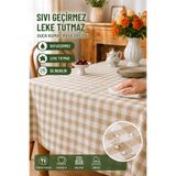Soft Kare Pötikare Duck Kumaş Masa Örtüsü – Sıvı Geçirmez, Leke Tutmaz, Silinebilir ve Yıkanabilir Özel Seri