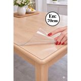 Soft Kare Şeffaf Masa Koruyucu PVC Masa Örtüsü Kalın Kaymaz Isıya Dayanıklı Silinebilir Tüm Ölçü Seçenekleri