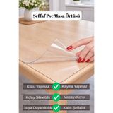 Soft Kare Şeffaf Masa Örtüsü PVC Masa Koruyucu – Silinebilir Kaymaz – Leke ve Çizik Önleyici – Tüm Ölçüler