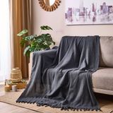 Soft Koltuk Şalı - Gri - 180X210 cm - 1,5 x 0,7 m - Çok Renkli