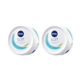 Soft Krem, 200 Ml, Nemlendirici Bakım Kremi, Yüz, Vücut, El, Jojoba Yağı ve E Vitamini ile Cilt Bakımı, Anında Emilen Hafif Formül, Tüm Ciltler Için 2li Paket