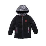 Soft Kumaş Su İtici Kumaş Kapitone İçi Polar Cepli Kapüşonlu Kışlık İçi Peluş Erkek Bebek Mont Şişme Siyah 6 YAŞ