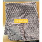 Soft Kürklü Koltuk Örtüsü 170X215 cm Yumuşak Peluş Kaymaz Taban Kanepe Örtüsü - 175 x 215 cm - Gülkurusu
