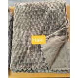 Soft Kürklü Koltuk Örtüsü 170X215 cm Yumuşak Peluş Kaymaz Taban Kanepe Örtüsü - 175 x 215 cm - Haki