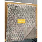 Soft Kürklü Koltuk Örtüsü 170X215 cm Yumuşak Peluş Kaymaz Taban Kanepe Örtüsü - 175 x 215 cm - Kahverengi