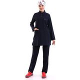 Soft Likralı Tesettür Forma Takım Iki Çıtçıt - 6402 Lacivert Soft - XL