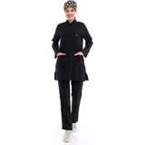 Soft Likralı Tesettür Forma Takım Iki Çıtçıt - 6403 Siyah Soft - 2XL