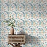 Soft Lotus Çiçekli Duvar Kağıdı, Kendinden Yapışkanlı Çok Amaçlı PVC Folyo, DIY Duvar Kağıdı (66x330 cm)