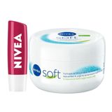 Soft Nemlendirici Bakım Kremi 300ml, Kiraz Renkli Dudak Bakım Kremi ve Parlatıcısı, E Vitamini