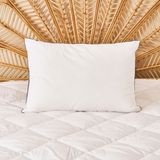 Soft Pamuk Microjel Yastık - Beyaz - 50X70 cm - 10 x 30 cm - Çok Renkli