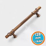 Soft Parlak Antik Bakır Çekmece Kulp 128 Mm Modern Dolap Gardırop Vestiyer Mutfak Kapak Kulbu