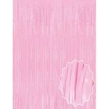 Soft Pembe Püsküllü Kapı Perdesi - Parti, Baby Shower, Cinsiyet Partisi 1X2 M P82684s9805