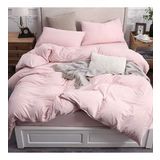 Soft Pink Çarşafı Lastikli Çift Kişilik Nevresim Takımı