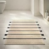 Soft Rigel Banyo Paspası - Ekru / Siyah - 60X100 Cm