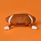 Soft Rugby Top Figürlü Yastık - Kahverengi - 35X20 Cm