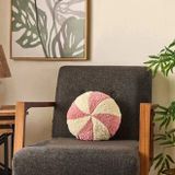 Soft Şeker Figürlü Yastık - Beyaz / Pembe - 35X35 Cm
