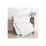Soft Tek Kişilik Microfiber Yorgan - Beyaz - 155X215 Cm